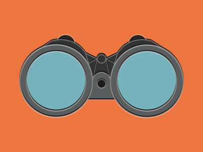 Binoculars Both flat design binoculars search icon