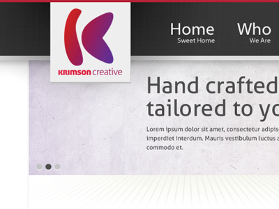 Site Re-Deisgn creative design krimson website