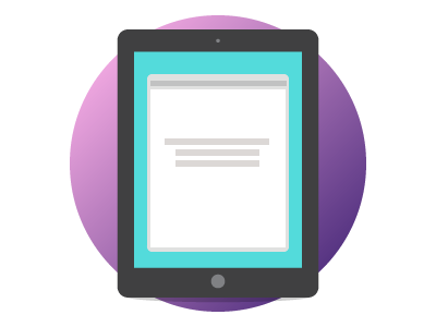 Tablet device mobile icon illustration computer tablet