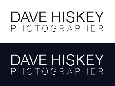 Dave Hiskey - Photographer brand branding design identity