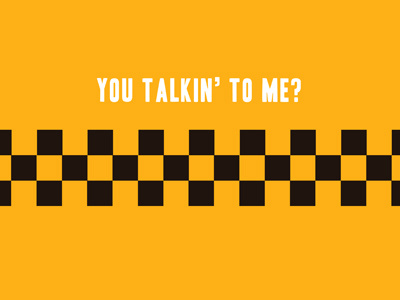 Taxi Driver minimal movie poster yellow