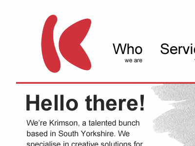Krimson Site (revised design) concept design krimson web website