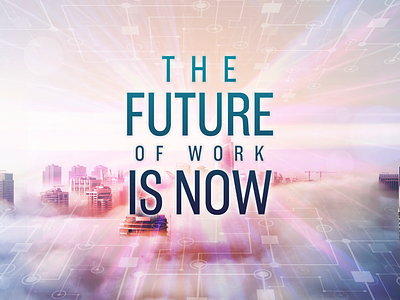 The Future of Work is Now (Concept 2 - WIP) city clouds design future graphic design graphics modern tech technology work