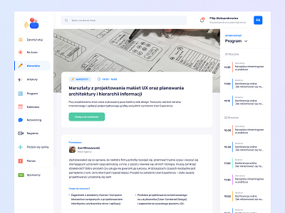 Eventdays - platform for online events admin panel clean clean design dashboard dashboard design design desktop app desktop application material design panel platform timeline ui uiux wireframe