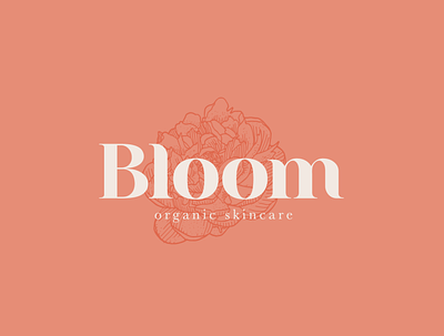 Bloom Organic Skincare branding design flower flower design illustration logo logo design logodesign peony