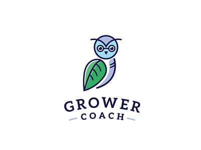 Grower Coach logo logo design owl owl logo