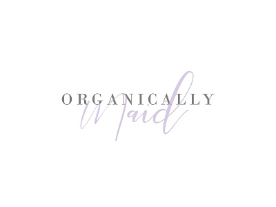 Organically Maid branding cleaning company design logo logo design typography