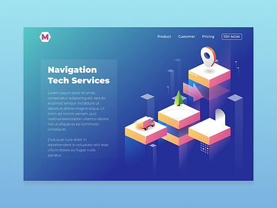 Navigation tech animation app branding design icon illustration typography ui ux web website