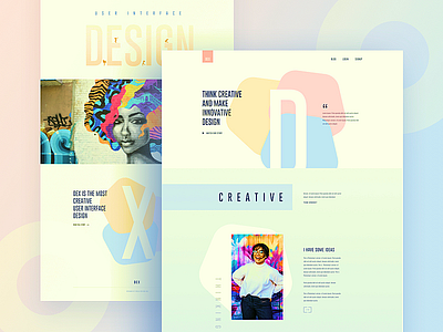 Think and innovate web concept branding design flat illustration minimal typography ui ux web website