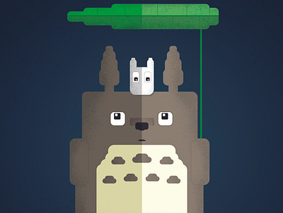 totoro flat illustration illustration totoro vectorart