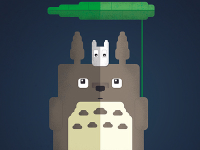 totoro flat illustration