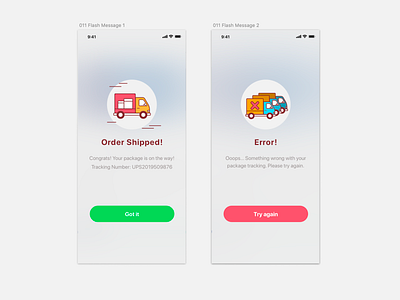 Daily UI 011_Flash Message app design illustration ui ux