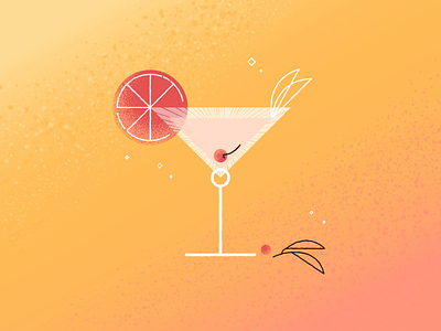 A Delicious Cocktail 2d adobe after effects animation color creative design flat food gif graphic illustration motion motion design motion graphics portfolio simple texture vector video