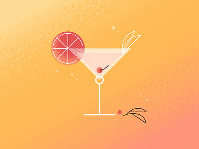 A Delicious Cocktail 2d adobe after effects animation color creative design flat food gif graphic illustration motion motion design motion graphics portfolio simple texture vector video