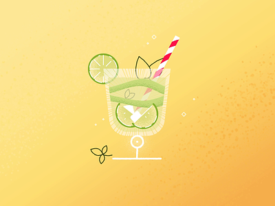 A Tasty Mojito 2d adobe after effects animation color creative design flat food gif graphic illustration motion motion design motion graphics portfolio simple texture vector video