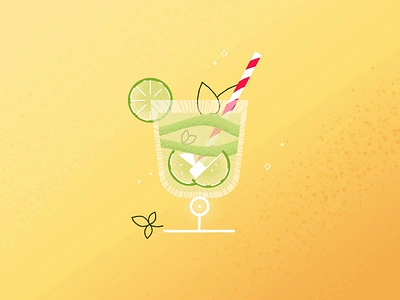 A Tasty Mojito 2d adobe after effects animation color creative design flat food gif graphic illustration motion motion design motion graphics portfolio simple texture vector video