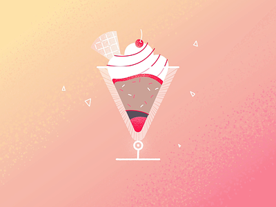 A Sweet Ice Cream 2d adobe after effects animation color creative design flat food gif graphic illustration motion motion design motion graphics portfolio simple texture vector video