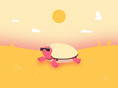 Cool Turtle 2d adobe after effects animal animation color creative design flat gif graphic illustration loop motion motion design motion graphics portfolio texture vector video