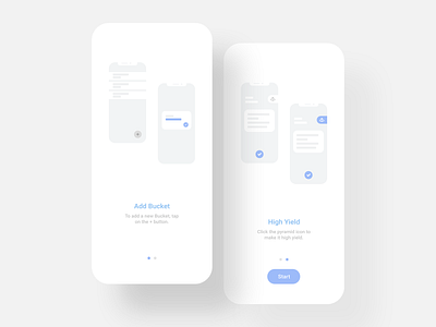 Onboarding Screens app design blue clean illustration mobile onboarding onboarding screens onboarding ui simple ui white whitespace