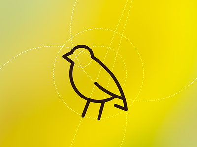 Canário da Terra em grid bird bird icon bird logo birdlogo birds design flat grid grid design grid layout grid logo gridlines gridlogo grids icon logo proportion yellow yellow logo