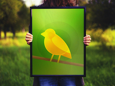 Canário da Terra em pôster bird bird icon bird illustration birds design grid grid design grid layout illustration poster poster design