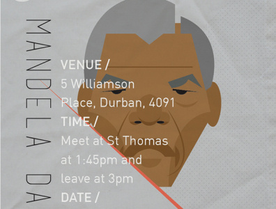 Mandela Day event poster graphic design illustration vector