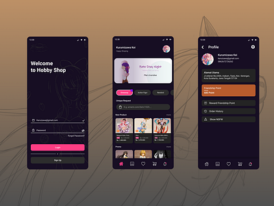 Mobile Apps Hobby Shop V.2 Dark Mode