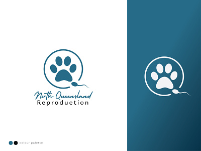 North Queensland Reproduction - Logo branding clean clinic design flat logo reproduction typography vector vet veterinary