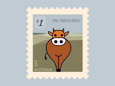 The Tablelands Stamp artwork clean cute design flat illustration illustration art stamp
