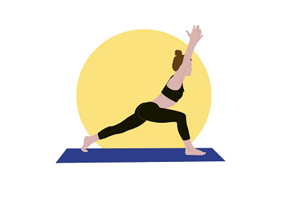 Yoga drawing flat illustration illustration illustration digital yoga pose