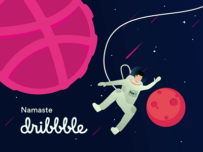 Finally Reached branding debut dribbble shots fintech fireworks first post first shot illustration payu planet space vector