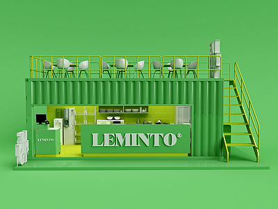 LEMINTO BRANDING 3d brand branding container layout lemon logo mint type typface typography