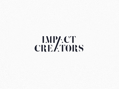 IMPACT CREATORS - LOGO DESIGN brand create design impat logo typeface typography