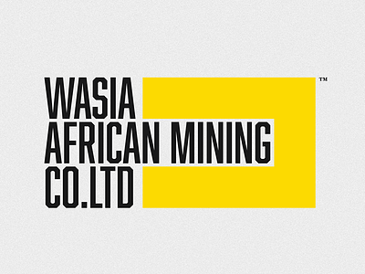 Wasia African Mining . brand branding ksa logo mining yellow