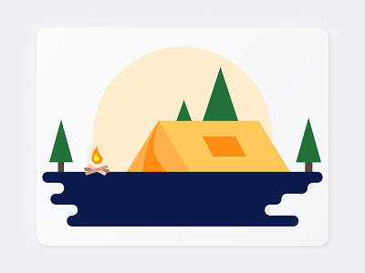Camping Illustration animation app art design illustration logo prototype ui ux web