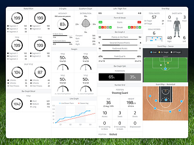 Visual Stats charts football graphs nba soccer sport stats ui