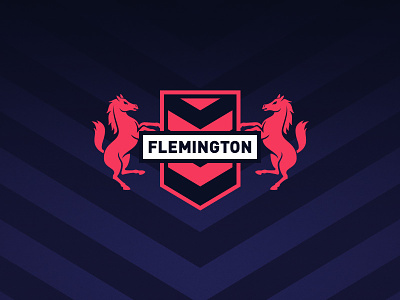 Flemington badge crest horse racing
