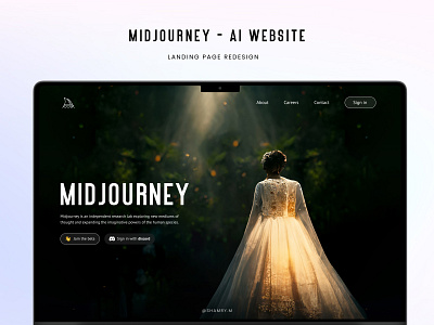 MidJourney Ai - Landing Page branding design illustration interface sketch ui ux webdesign