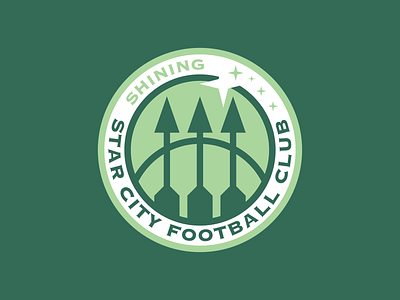 Shining Star City branding dc comics football green arrow illustration logo soccer soccer badge sports star city vector