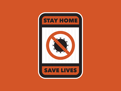 Stay Home covid19 health illustration poster safety sign vector