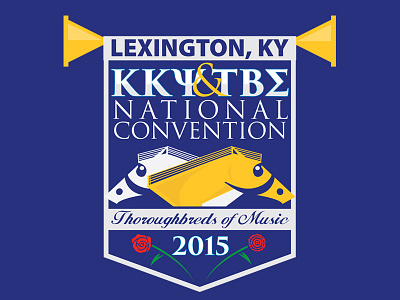 Logo for #NatCon2015 band branding carnation horses identity kkpsi logo logotype music natcon2015 rose tbsigma