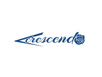 Crescendo Logo idea blue logo music rose