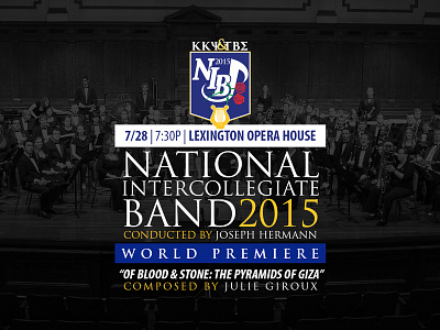 Promo For NIB band branding concert convention event fraternity kkpsi logo music natcon2015 sorority tbsigma