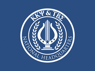 Headquarters Logo band fraternity harp kkpsi laurel logo music sorority tbsigma