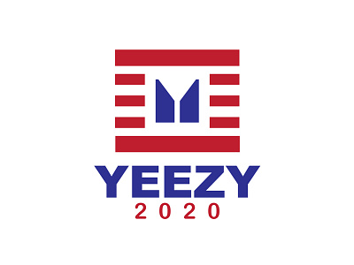 Yeezy 2020 Logo branding campaign flag kanye west logo politics usa yeezy