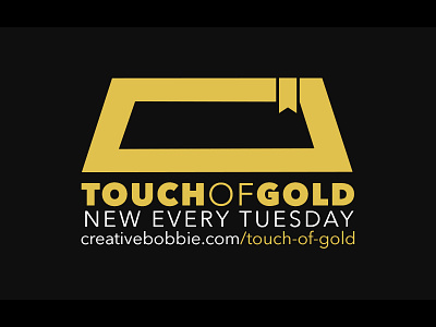 Touch of Gold bar blog branding gold logo medium touchofgold