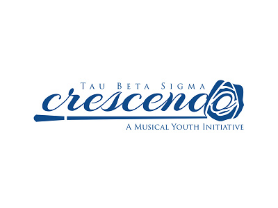 Crescendo Program band branding initiative logo music rose sorority tbsigma youth