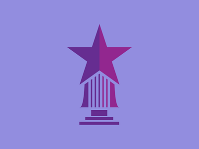 Star Trophy For Branding branding illustration logo purple star trophy