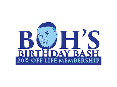 Boh's Birthday Bash band branding fraternity illustration kkpsi logo music sale