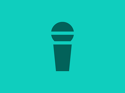 Simple Microphone design illustration logo microphone music